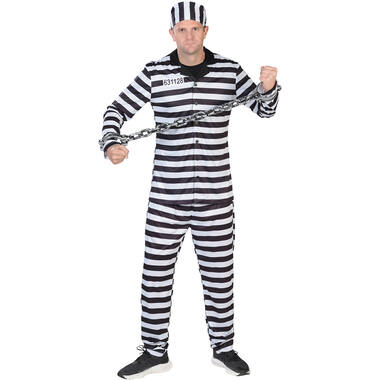 Adult Costume Jailbird Con Size M/L