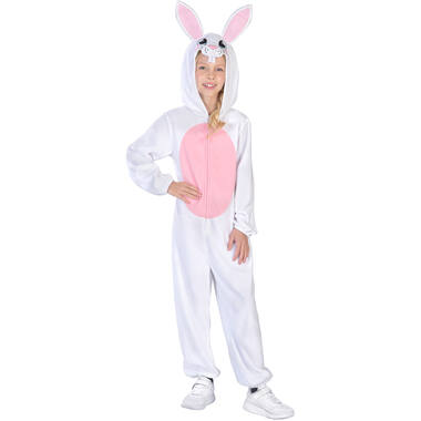 Child Costume Rabbit Fleece Onesie Age 4-6 Years