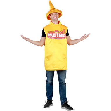 Adult Costume Mustard Bottle Tabard Size M/L