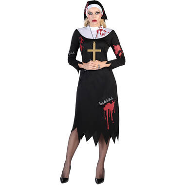 Adult Costume Zombie Nun Size S