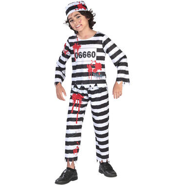 Child Costume Zombie Prison Break Age 6 - 8 Years