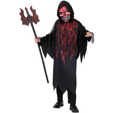 Child Costume Red Night Reaper Age 10 - 12 Years