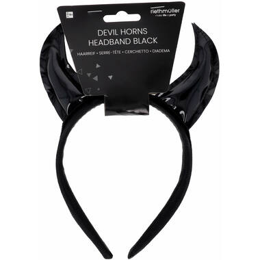 Headband Devil Horns Black One size