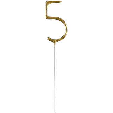 Sparkler Number 5 Gold 14.5 cm 30-60 Seconds