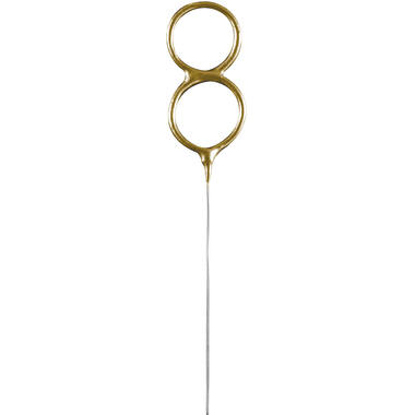 Sparkler Number 8 Gold 14.5 cm 30-60 Seconds