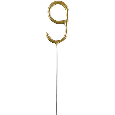 Sparkler Number 9 Gold 14.5 cm 30-60 Seconds