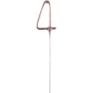 Sparkler Number 4 Rose Gold 14.5 cm 30-60 Seconds