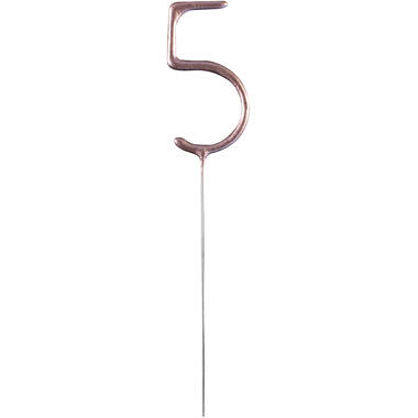 Sparkler Number 5 Rose Gold 14.5 cm 30-60 Seconds