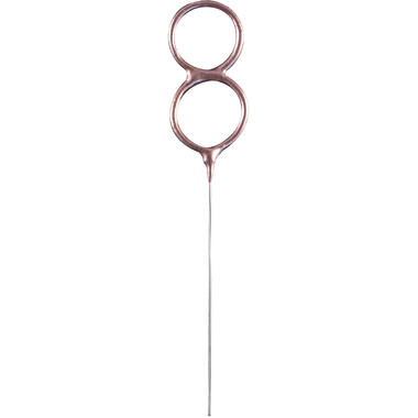Sparkler Number 8 Rose Gold 14.5 cm 30-60 Seconds