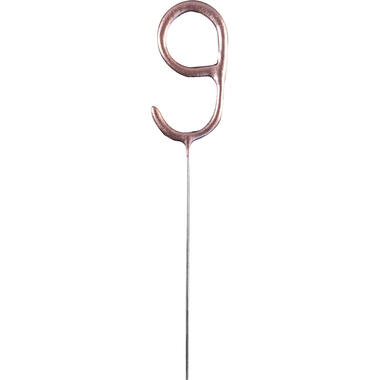 Sparkler Number 9 Rose Gold 14.5 cm 30-60 Seconds