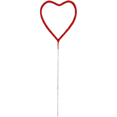Sparkler Shape Heart XL Red 26 cm 40 Seconds
