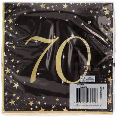 16 Napkins 70 Starlight Birthday 33 x 33 cm