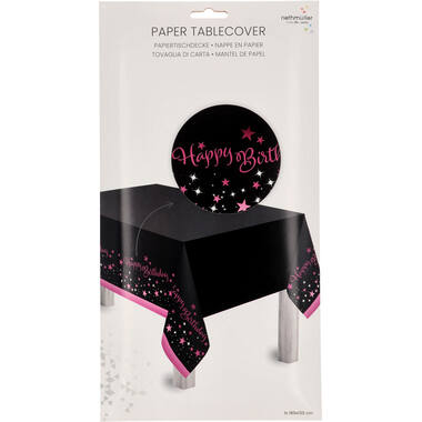 Tischdecke Starlight Birthday Pink Papier 120 x 180 cm