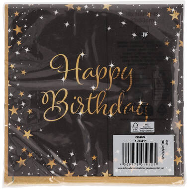 16 Napkins Starlight Birthday 33 x 33 cm