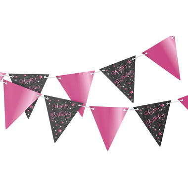 Pennant Banner Starlight Birthday Pink Papier 400 x 19 cm