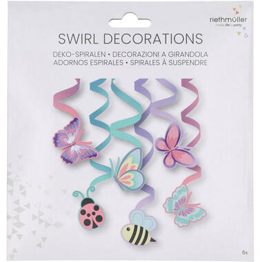 6 Swirl Decorations Flutter Garden