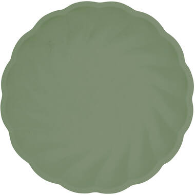 6 Plates Vert Decor Round Dark Green 18.8 cm