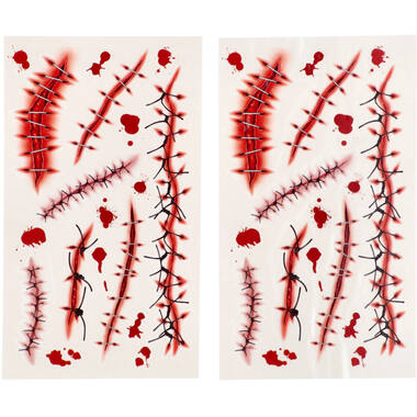 Costume Accessory 14 Tattoos Stitches