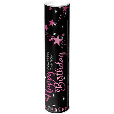 Confetti Cannon Starlight Birthday Pink 28 cm
