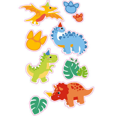 4 Sheets Temporary Tattoos Dino Jungle