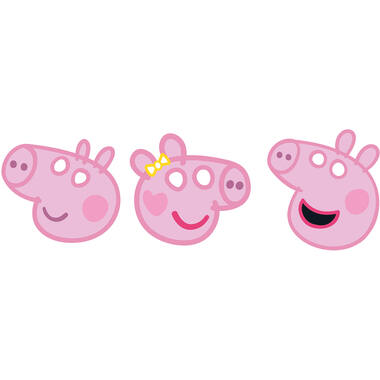6 Face Masks Peppa Pig Paper