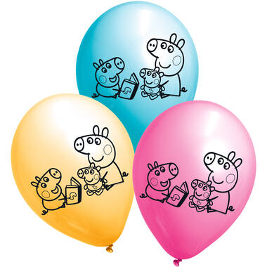 6 Latex Balloons Peppa Pig