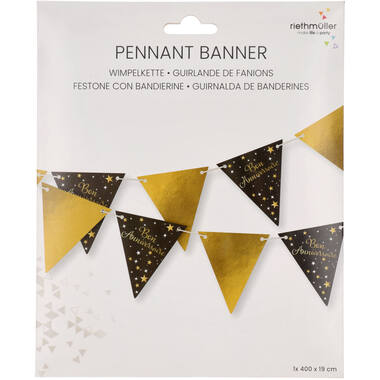 Pennant Banner Starlight Birthday Bon anniversaire Paper 400 x 19 cm