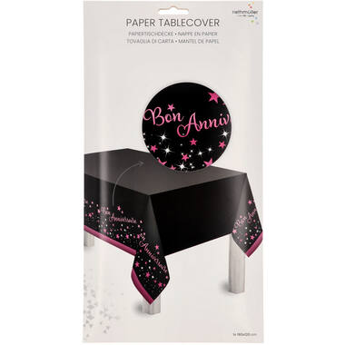 Tablecover Starlight Birthday pink Bon anniversaire Paper 120 x 180 cm