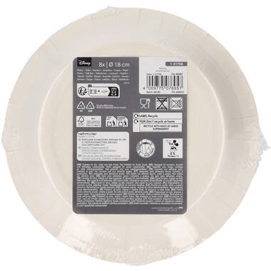 Plates - Mickey&Minnie - Gender Reveal - 18 cm - 8 pieces