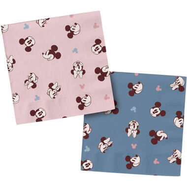 Napkins - Mickey&Minnie - Gender Reveal - 16 pieces