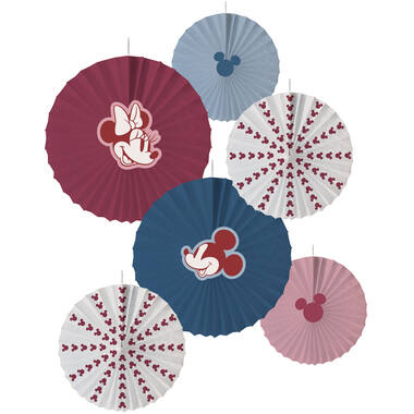 Deco Fan Set - Mickey&Minnie - Gender Reveal - 6 pieces