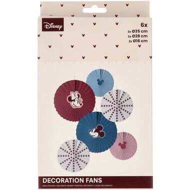 Deco Fan Set - Mickey&Minnie - Gender Reveal - 6 pieces