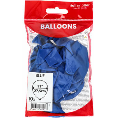 Latex Balloons - Blue - 28 cm - 10 pieces
