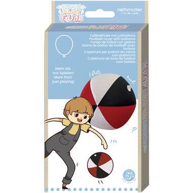 Football ball cover with 3 latex balloons 28 cm