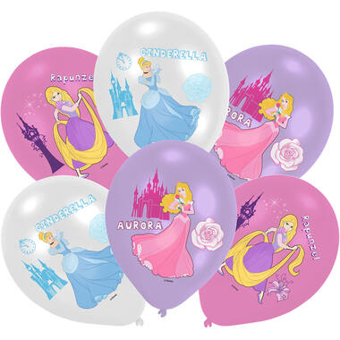 6 Latex Balloons Disney Princess 27.5 cm / 11"