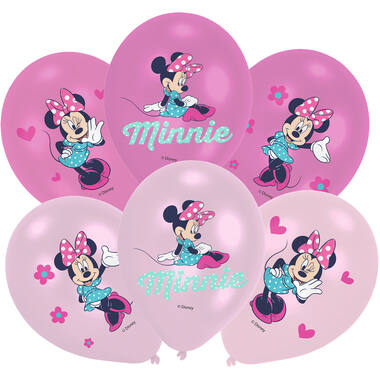 6 Latex Balloons Minnie 27.5 cm / 11"