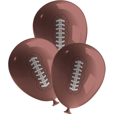 6 Latex Balloons Touch Down Party! One Sided Print 27.5 cm / 11"