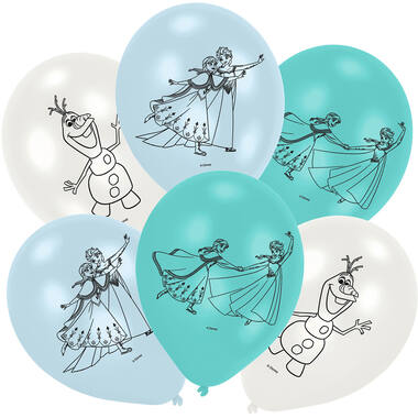 6 Latex Balloons Frozen 22.8 cm / 9"