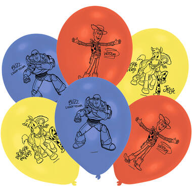 6 Latex Balloons Toy Story 22.8 cm / 9"  