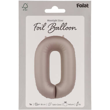 Number balloon moonlight silver