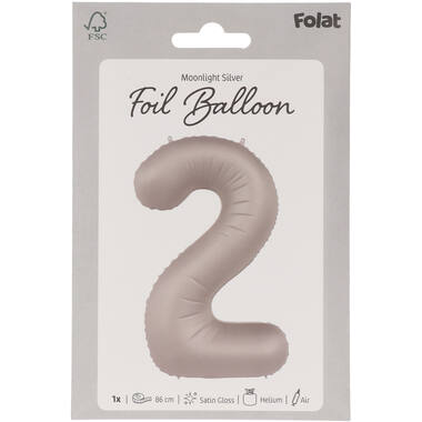 Number balloon moonlight silver