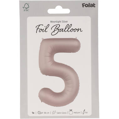 Number balloon moonlight silver