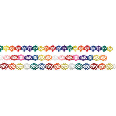 3 Garlands paper 12 - 18 x 400 cm