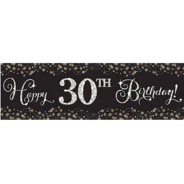 Foil Banner Sparkling Gold Celebrations Personalizable Foil 165.1 x 50.8 cm