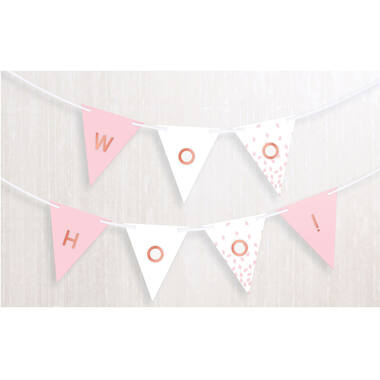 Pennant Banner Rose Gold Blush Paper Personalizable 457 x 17.7 cm