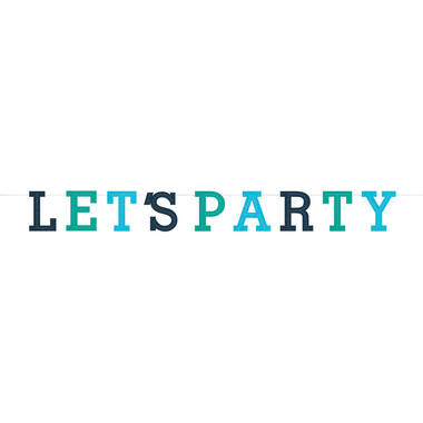 Letter Banner Birthday Accessories Blue Felt 167 cm