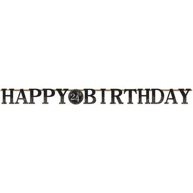 Letter Banner Sparkling Gold Celebrations with Add Any Age Stickers