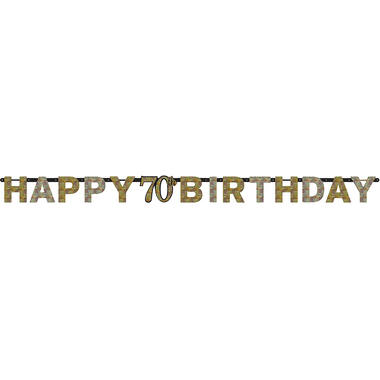 Letter Banner 70 Sparkling Celebration - Gold Folie 213 x 16.2 cm