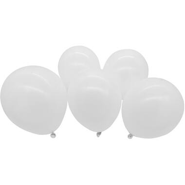 5 Latex Balloons LED White 27.5 cm / 11"