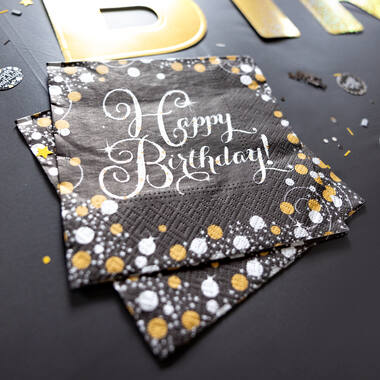 16 Napkins Sparkling Celebrations gold 33 x 33 cm